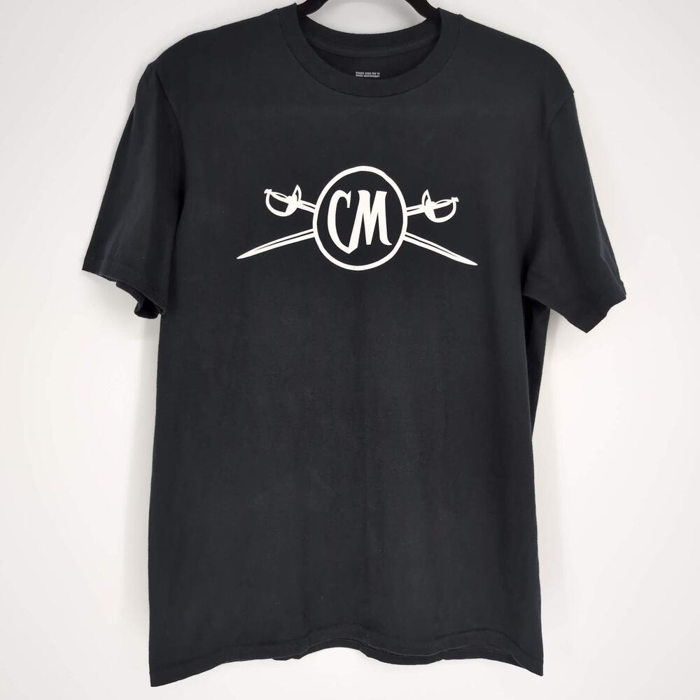 Tangerine Unisex Black with White Captain Morgan Logo Cotton T-Shirt - Size M